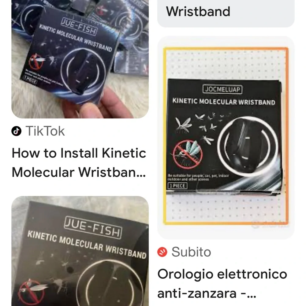 Jue Fish Kinetic Molecular Mosquito Wristband - Black for you, your dog or pet.